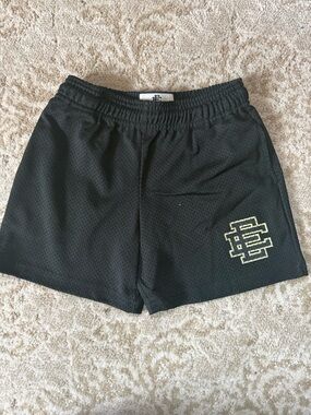 EE/ Eric Emanuel Black Mesh Athletic Shorts Youth Medium